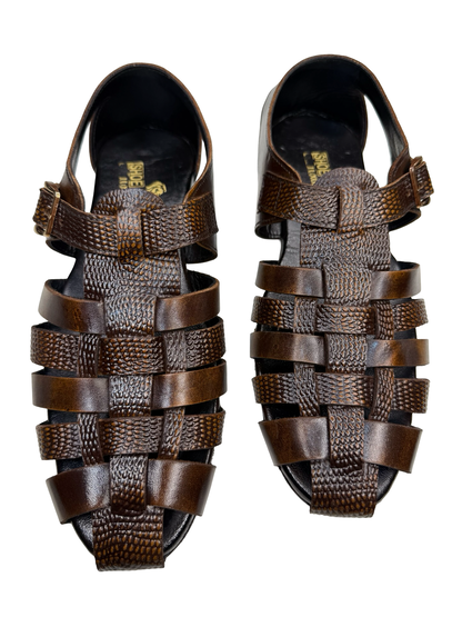 Cross Leather Sandal