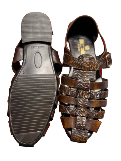 Cross Leather Sandal