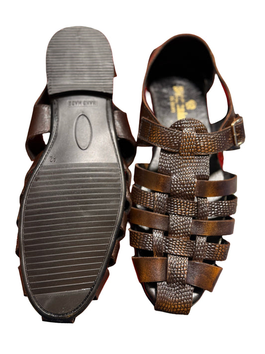 Cross Leather Sandal